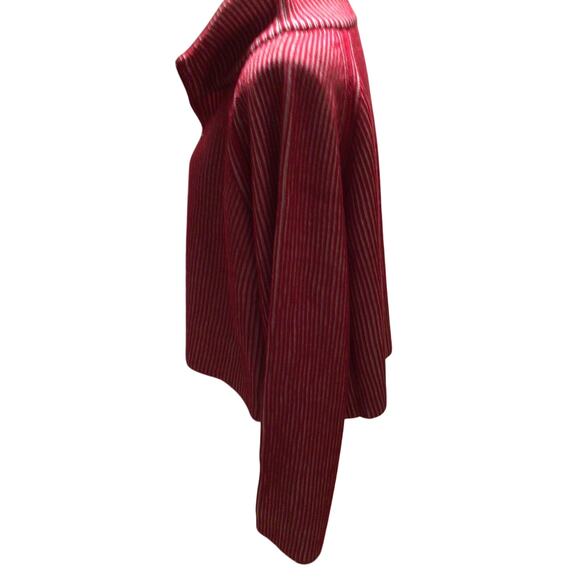 Striped Mock-Neck Semi Cropped Sweater – NWT – Oversized & Cozy Small - Picture 4 of 5